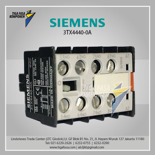 3TX4440-0A Auxiliary switch block, with screw terminal for contactor relays EN 5