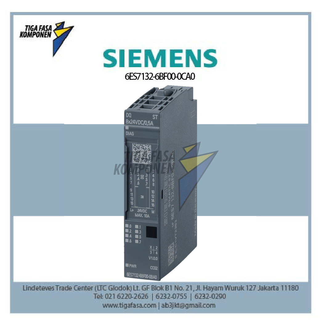 6ES7132-6BF00-0CA0 ET200SP DO module DQ 8 x 24V DC/0,5A High Feature 