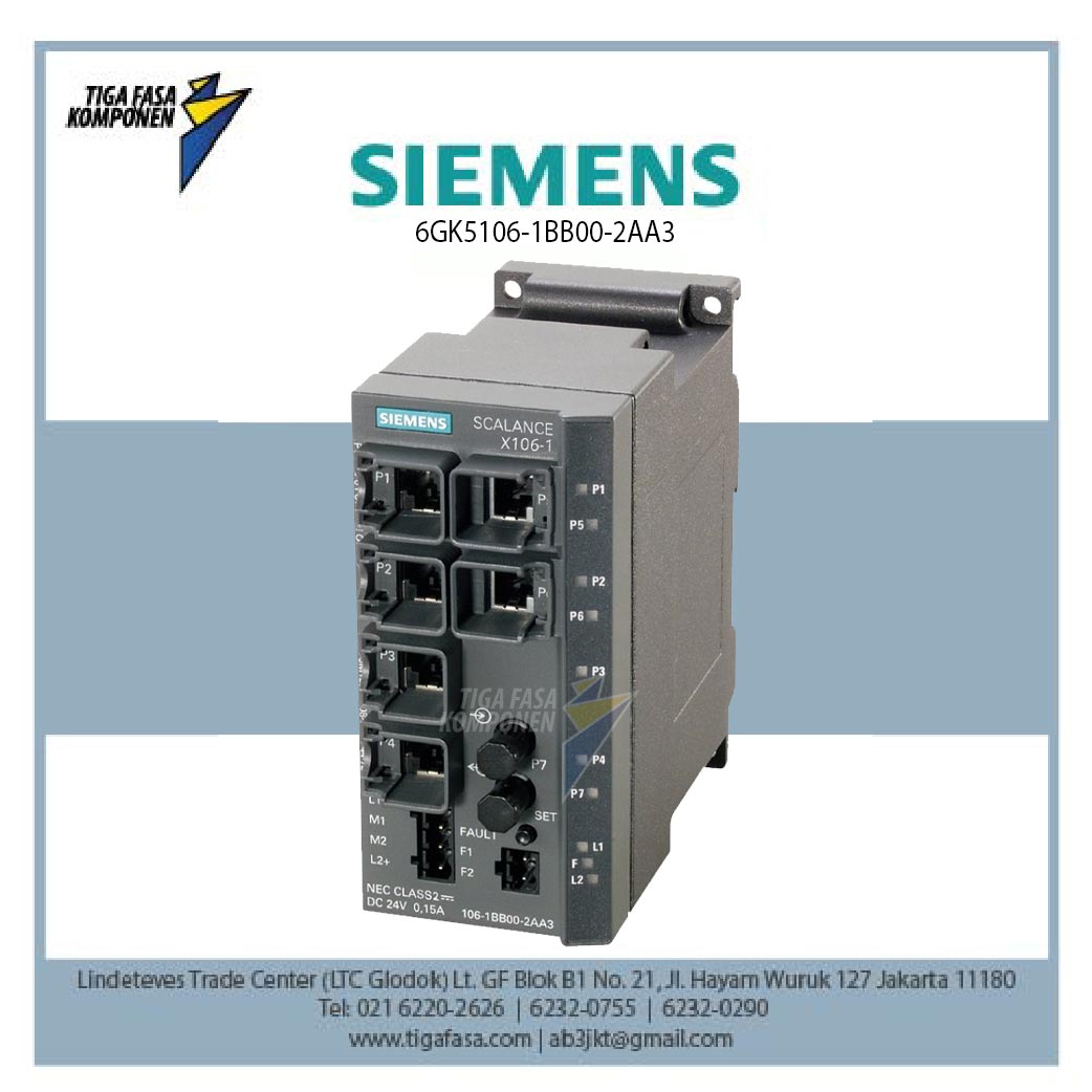 6GK5106-1BB00-2AA3 SCALANCE X106-1 6x 10/100 Mbps