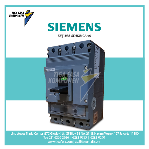 3VJ1225-5DB32-0AA0 MCCB 3P 36kA 200-250A 